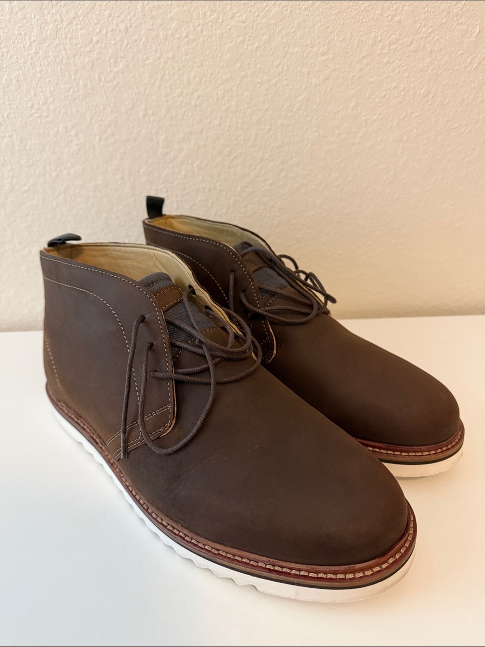 Franco Fortini Brown Leather Chukka Boots Men’s Size 10.5 - Picture 2 of 8